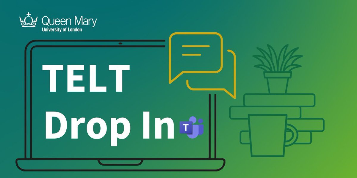 💡Navigate the tech terrain with TELT! Our drop-in sessions are your passport to smooth sailing through QMplus and beyond. Join us today, 1-2pm elearning.qmul.ac.uk/learn-and-netw…