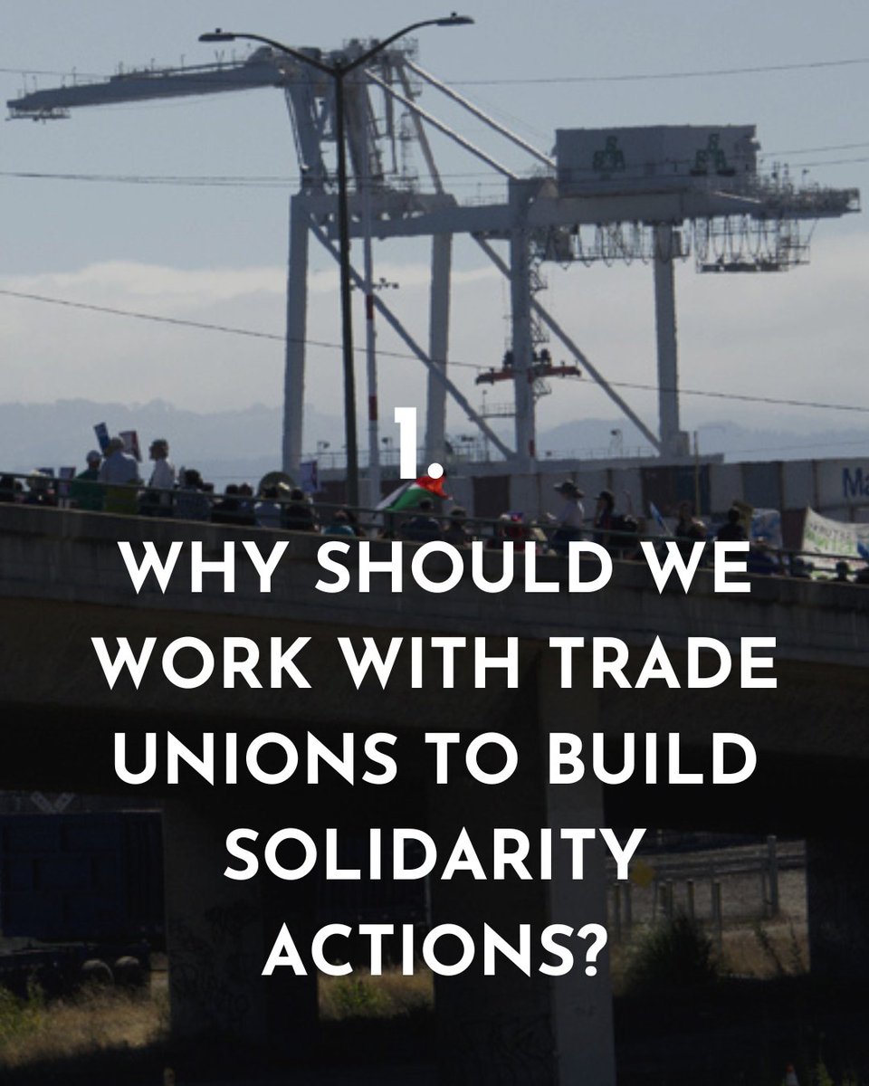 This short guide shares valuable lessons learned about building effective relations with trade unions to #StopArmingIsrael. Pls use & share widely. Download the guide: shorturl.at/oLWX0