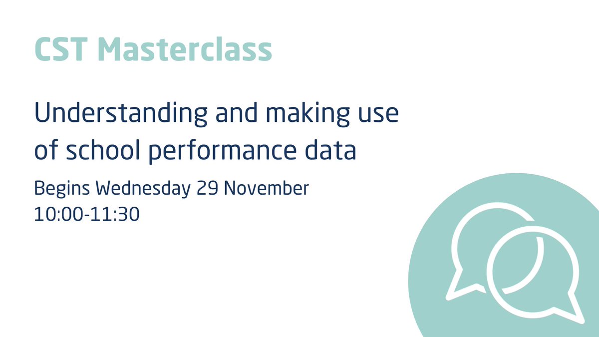 CSTvoice's tweet image. Our masterclass on understanding school data will be particularly relevant to anyone new to leading assessment and performance in their academy or trust. Find out more about what the course involves and book your place here: zurl.co/9iQE

#Data #PerformanceData