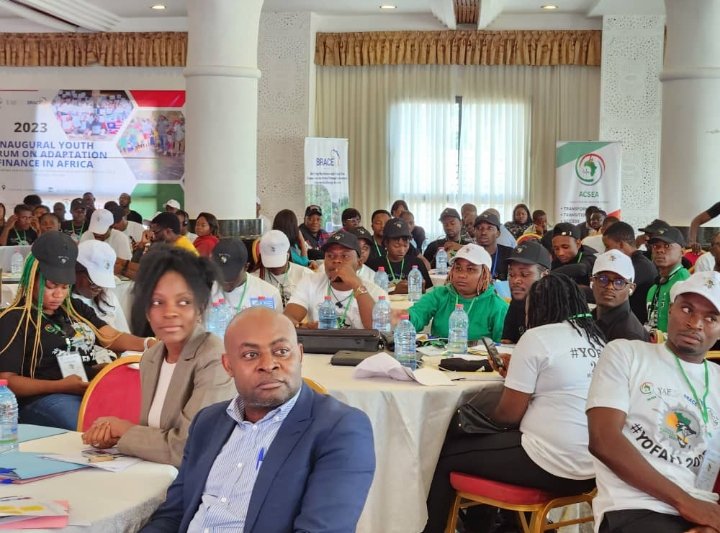 <a href="/Eugene_Nforngwa/">Eugene N Nforngwa</a> from #PACJA/#ACSEA highlights the vital link between #ClimateAdaptation and Africa's development. Engaging young people is crucial for robust arguments and impactful solutions. #YouthInAction #ClimateResilience #YOFAFA2023