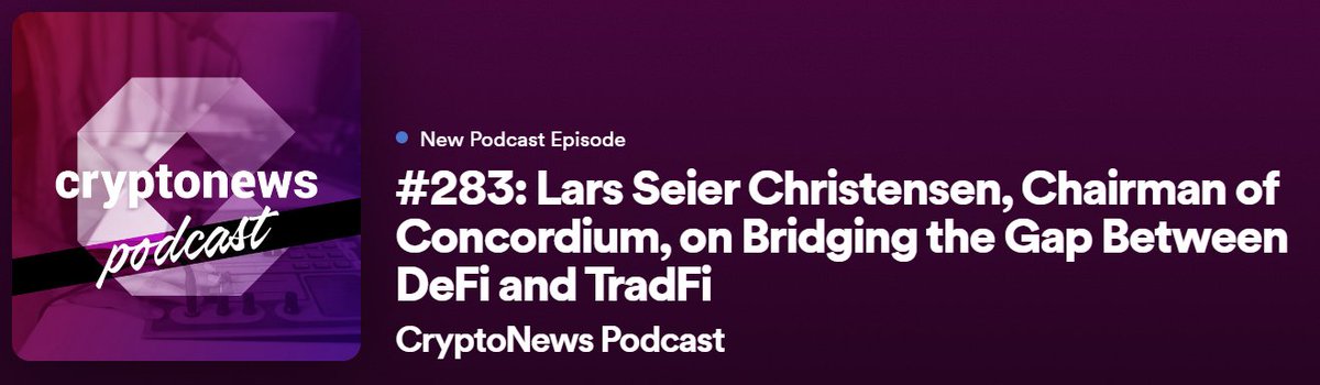 Join our founder @larsseier in the latest @cryptonews podcast episode, 'Bridging the Gap Between DeFi and TradFi.' 🎙️ Discover insights on the inclusive future DeFi envisions, the crucial role of legal clarity, and the delicate balance between decentralization and regulatory…