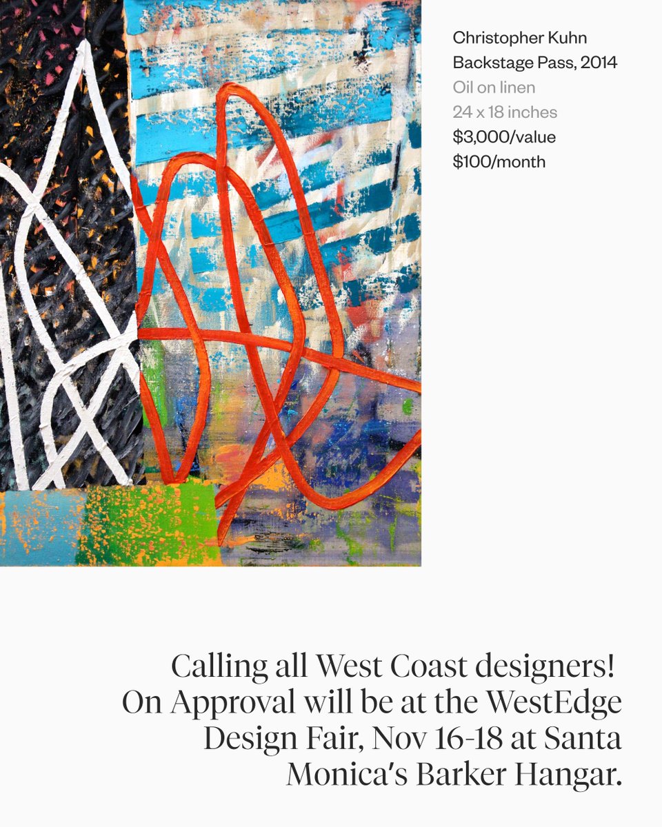 idea_oriented's tweet image. Calling all West Coast interior design enthusiasts! On Approval will be at Santa Monica&apos;s Barker Hangar, from November 16-18 at the WestEdge Design Fair.
