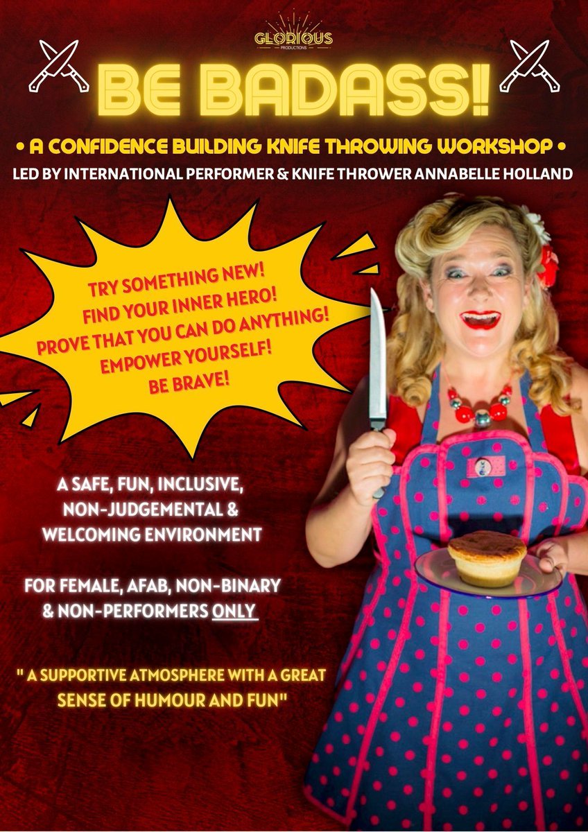 Ever wanted to learn how to throw knives?

Come along to our workshop with Annabelle Holland in one week to give it a go! 🔪 

📌 23 November, 10:30AM, Falmouth 

buff.ly/3ZY1LkQ #MayvenSLG