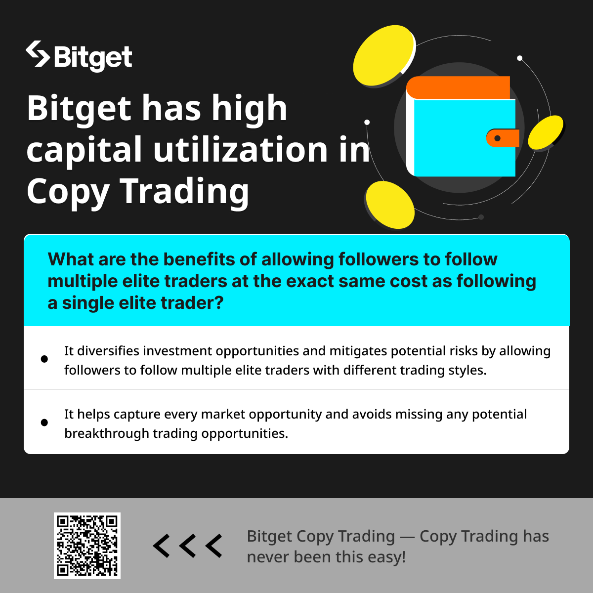 bitget's tweet photo. π Learn unlimited #CopyTrading strategies with #Bitget
π We enable you to follow multiple elite traders for the same cost as following a single one!
π Trade smarter:
https://t.co/OlKICvcYbY
#FuturesCopyTrading #SpotCopyTrading https://t.co/pGeEJlFqDb