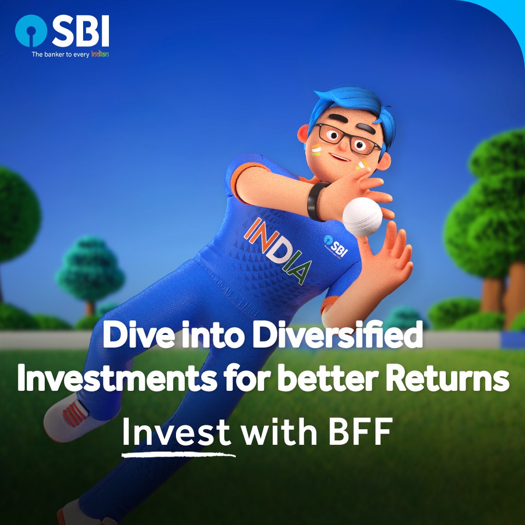 Team up with your #BFF who understands the power of diversity to score big in the game of investment. 🏏📈

#SBIisYourBFF #BankingFriendForever #SBI #BFF2 #DeshKaFan #TheBankerToEveryIndian