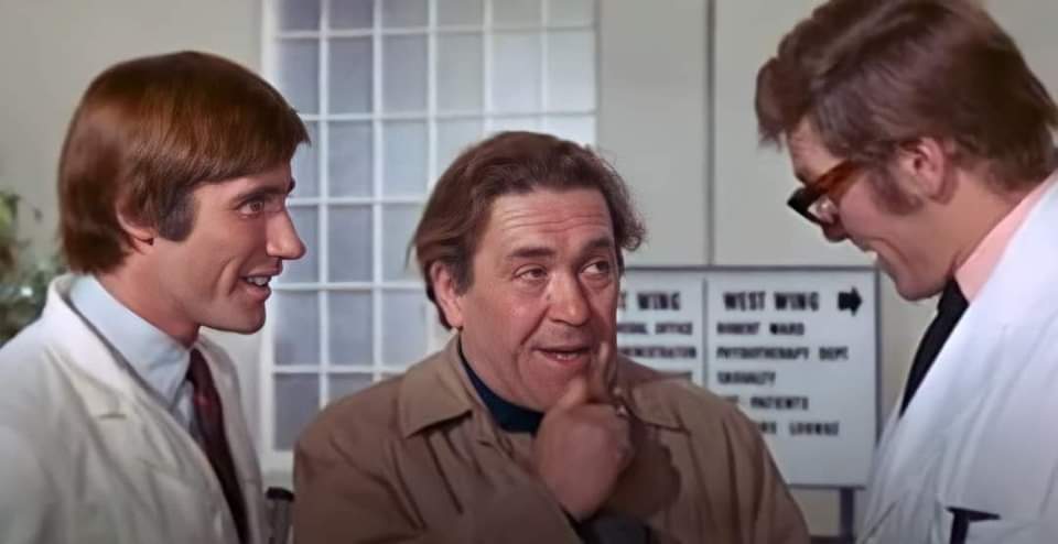 'You thought it was a slipped disk? I'm afraid you were wrong. And you thought it was hemorrhoids? I'm afraid you were wrong.'

'Well, what then?'

'As a matter of fact, I thought I was going to break wind. I'm afraid I was wrong.'
#peterbutterworth #carryonagaindoctor