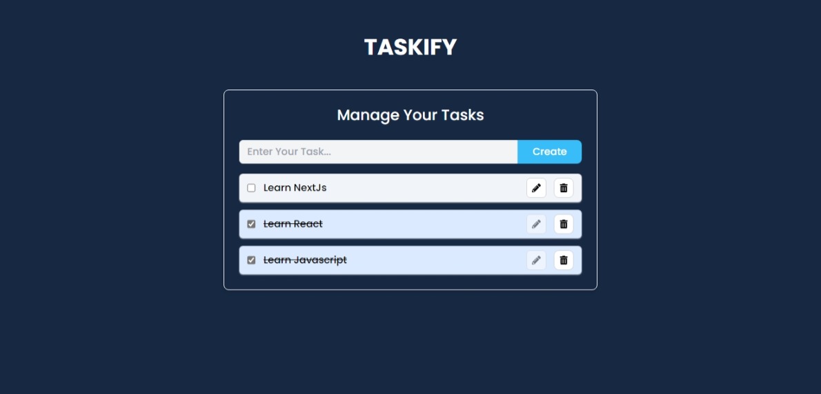 mraditya1999's tweet photo. Just finished Day 29 of the React project challenge! 🚀 Built Taskify, a powerful Todo app using API context taught by @Hiteshdotcom on #ChaiorCode. Added Toastify for extra flair!
🌐Live URL: https://t.co/vEI0TFha5q
📂Source Code : https://t.co/SN9UEiL9wS https://t.co/xTwN5NUy4T