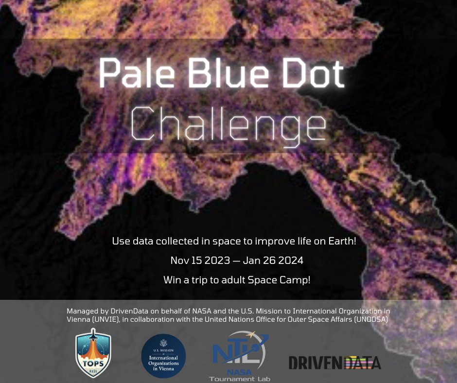 We are excited to announce the launch of the Pale Blue Dot Challenge! 🌎 ❓What: Create a visualization using Earth observation data & you might win a trip to space camp! 👩‍🚀 📅When: now until Jan 26 🙋Who can participate: anyone > 18! All skill levels are welcome 🚀 More