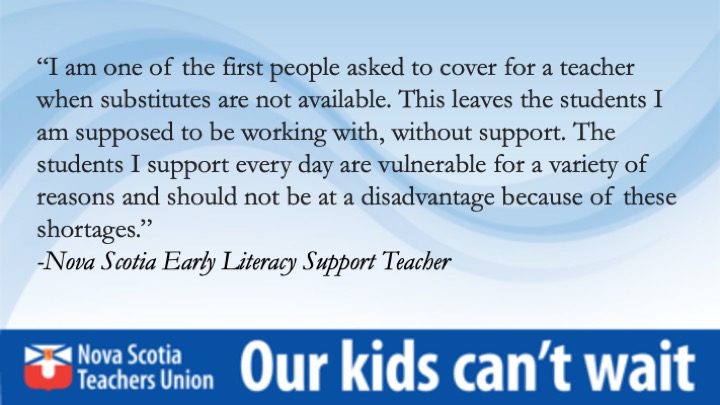 #nspoli #OurKidsCantWait #NSTeacherShortage