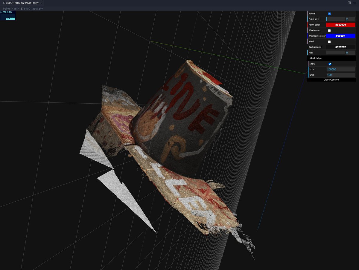 VladimirPr69213's tweet photo. #point_clouds #vscode #gui #vizualization There is an interesting VS Code plugin for 3D mesh Preview called vscode-3d-preview: https://t.co/SPn3jbXcnc
You can preview 3D polygonal meshes and point clouds. https://t.co/uV8ssATedk