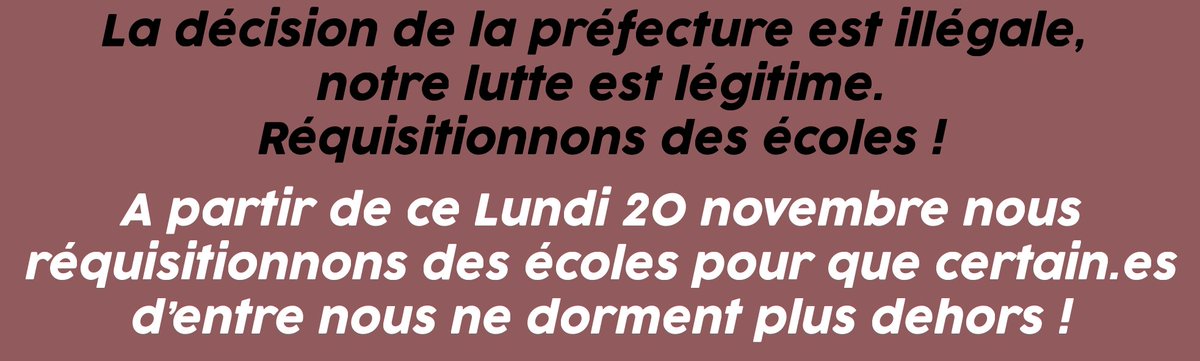 Ça bouge à Toulouse : réquisition des écoles pour mettre des enfants à l'abri ! Rendez-vous lundi 20 novembre place Jean Jaurès à Toulouse 🧶

<a href="/Toulouse/">Toulouse - Mairie et Métropole 🎄</a> <a href="/HauteGaronne/">Haute-Garonne</a> <a href="/ladepechedumidi/">La Dépêche du Midi</a> <a href="/France3MidiPy1/">France 3 Occitanie (Toulouse)</a>