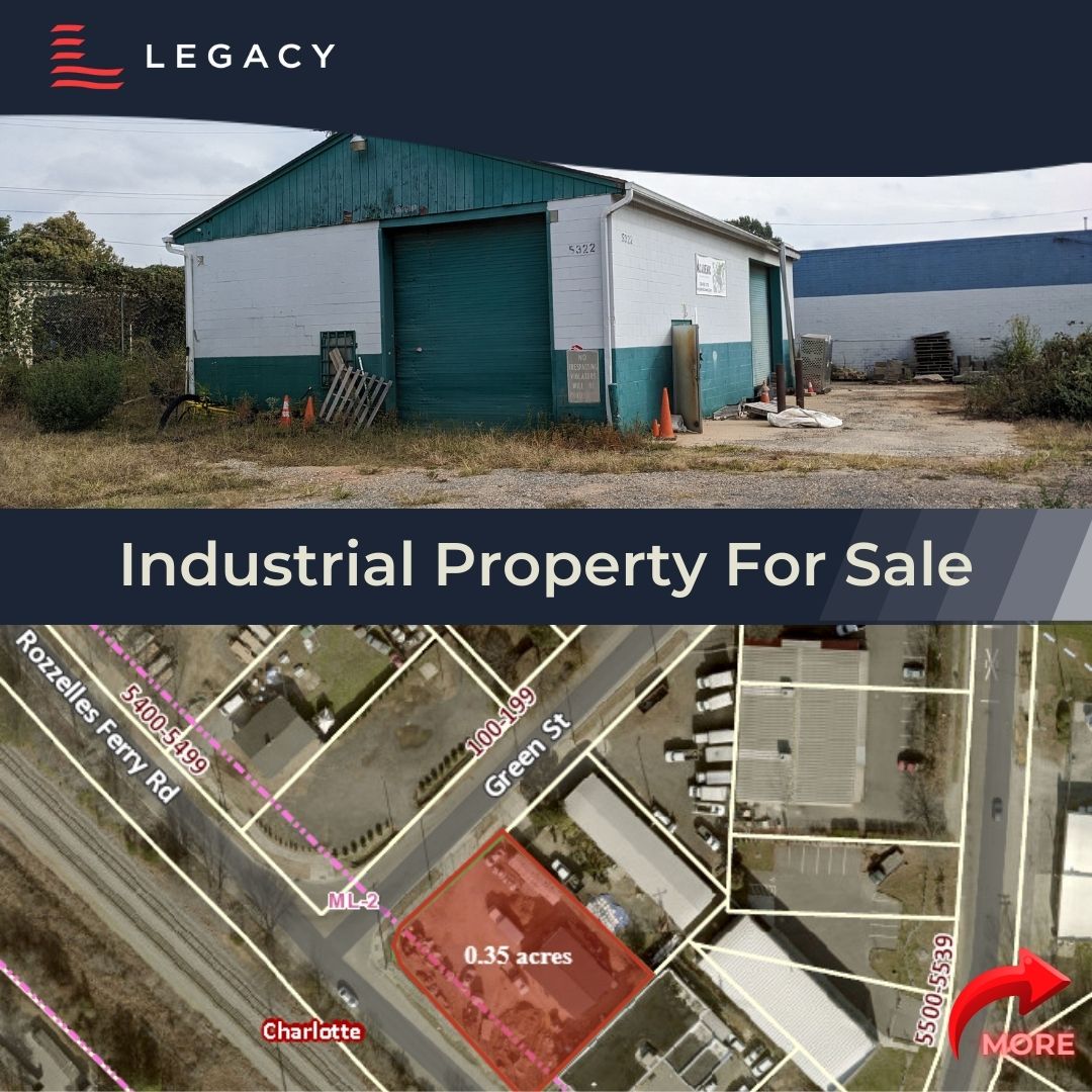 LegacyReal's tweet image. NEW LISTING. At the corner of Rozzelles Ferry Road and Green Street 0.4 acres, 2,080 square foot warehouse, two large drive-in doors, 14 foot clear height, and a bathroom. Zoned and permited for outdoor storage. (ML-2)  #outdoorstorage #warehouse #legacyrealestateadvisors #cltcre