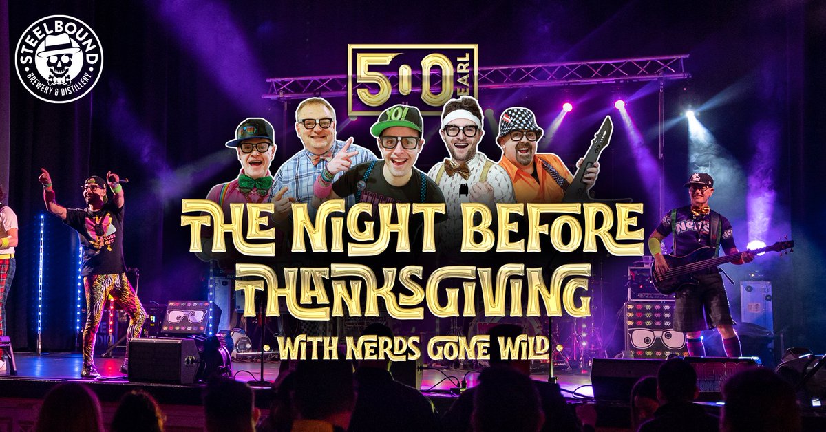 Next Wednesday at 6:30pm, 500 Pearl hosts The Night Before Thanksgiving with <a href="/NerdsGoneWildNY/">NERDS GONE WILD</a> ! Don’t miss out on this unforgettable night before Turkey Day and get ready to embrace your inner geek! Admission starts at $10: bit.ly/49EbQaX