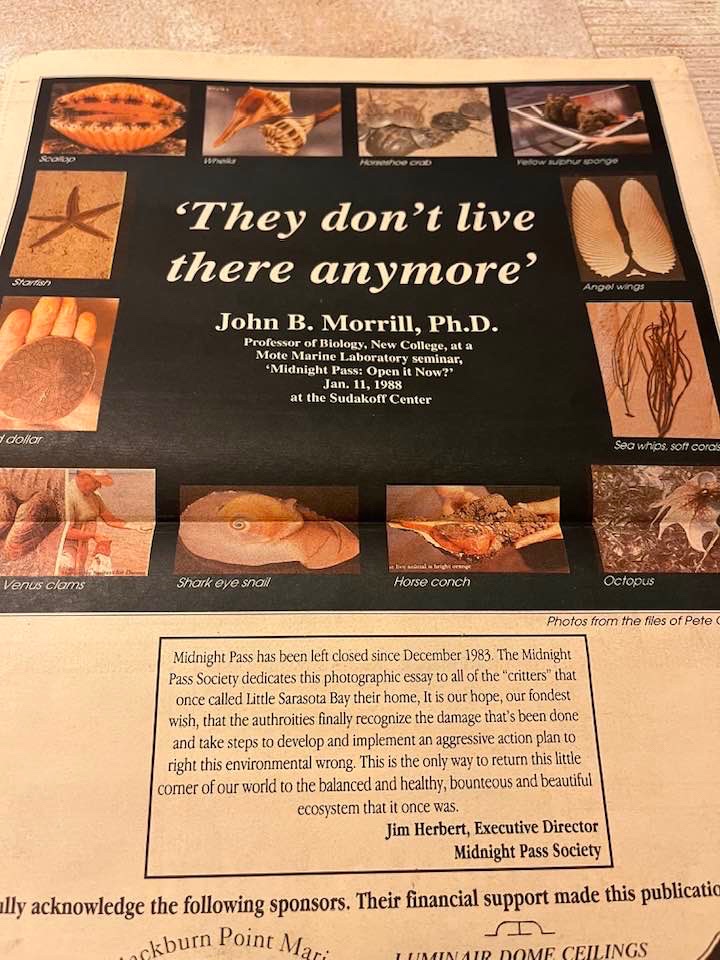 PassRestoration's tweet photo. History Speaks Loud: The Sickness of the Bay. This old newspaper article from the 1980s sheds light on the environmental problems facing Little Sarasota Bay.

Learn more with the link below 👇🏼

https://t.co/zIw2q5kvZH

📸 Donna Amaro https://t.co/NWTHbt3yQ0