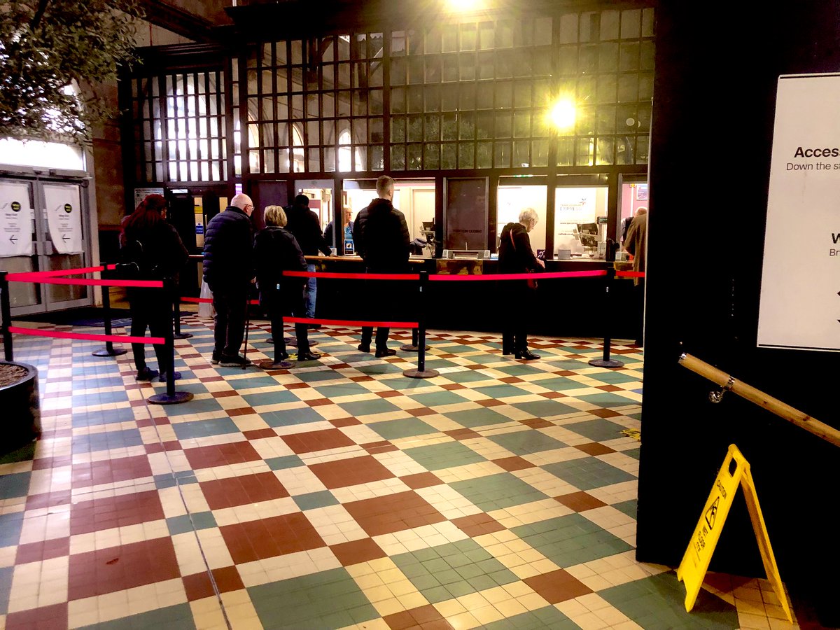 Nice queue at the ticket office.