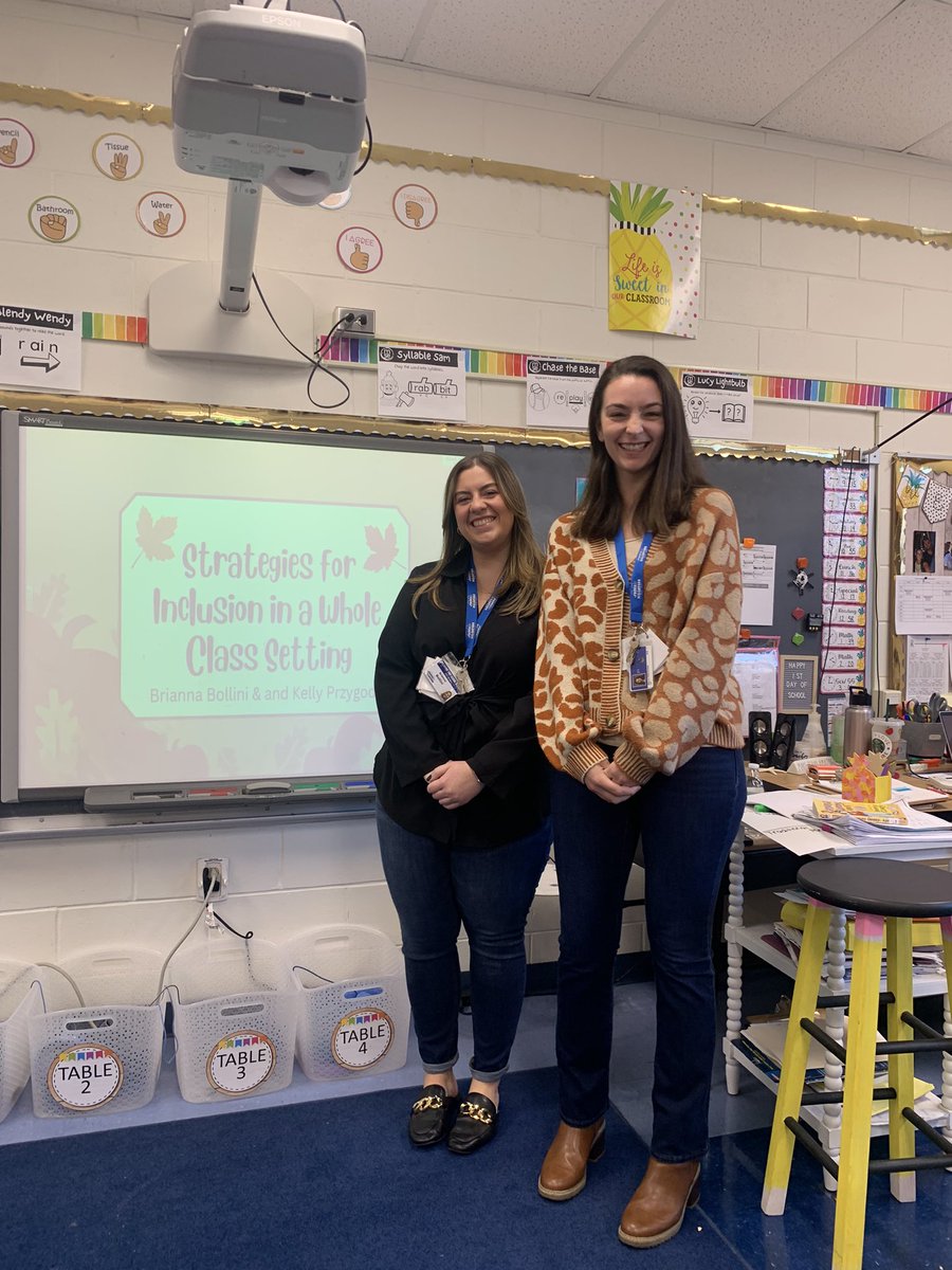 Great presentation on Inclusion in the Classroom by Miss Bollini and Miss Przygoda!! Thanks, Ladies!