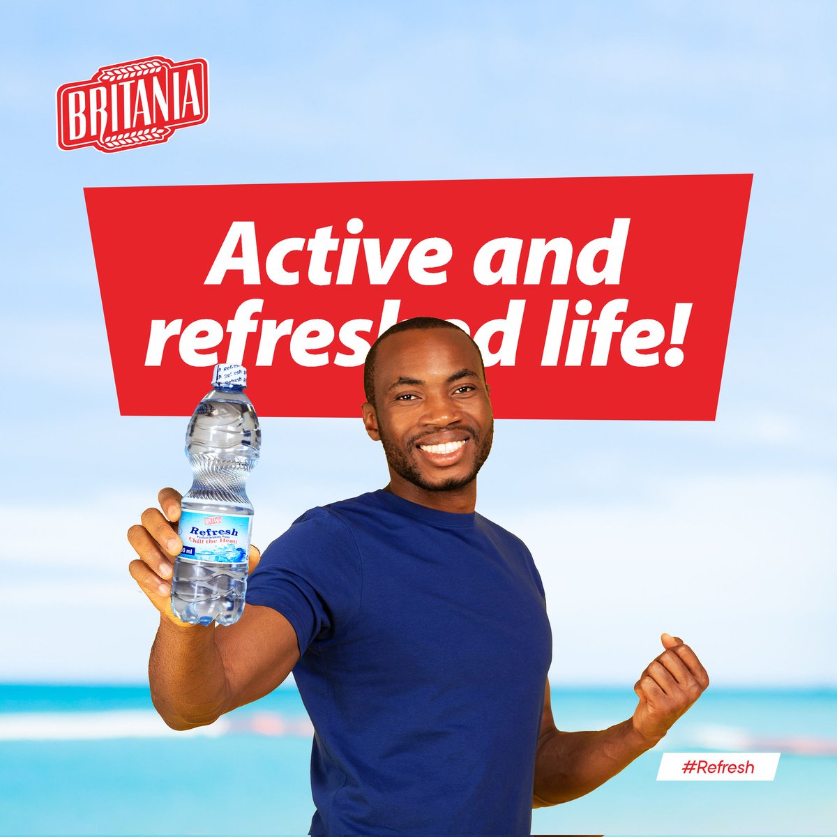 Energize your workouts with Refresh water. Share your fitness goals with us! 💪🏋️‍♀️ #britania #HydrateYourJourney