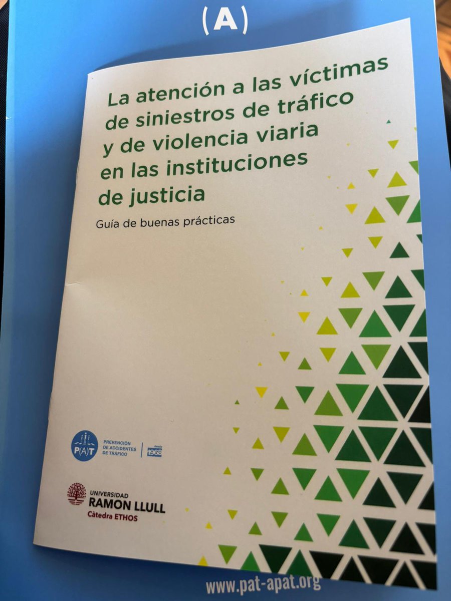 🤝🏻 L'<a href="/APAT_PAT/">Asociación P(A)T</a> organitza una jornada per presentar la guia de bones pràctiques en l'atenció a les víctimes de sinistres de trànsit i de violència vial

🥼 Nicolàs Barnés, psicòleg de la UPIE, analitzarà el paper de les institucions judicials en l'acompanyament de les víctimes