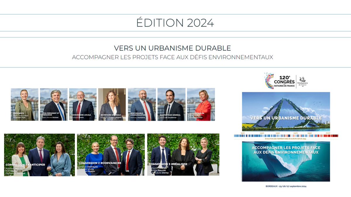 🌊250 Communes françaises concernées par le recul du trait de côte. 🌍3500 concernées par le retrait-gonflement des argiles. 🔥En 2022, 58900 ha de forêts ont disparu dans les flammes. En 2024, le #CongresNotaires réfléchira à 1 urbanisme durable #anticiper #concilier #réaliser