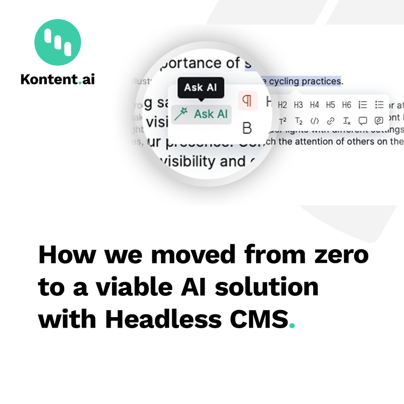 Kontent_ai's tweet photo. As a SaaS vendor, everyone expects you to have an #AI story. How do you avoid the current hype and leverage AI to build something truly helpful? 🎯

Dive into the blog to learn how we incorporated AI, from initial steps to a functional prototype ⚡️