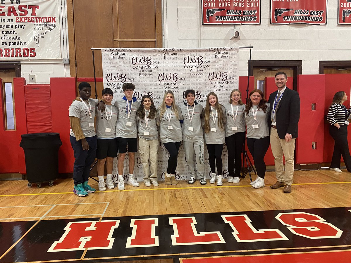 JWieckhorst94's tweet photo. With a great group of students and staff today at Hills East for #CompassionWithoutBorders 2023! @MrsJ_Ferrara @dmurph88 @rebecca_bilski https://t.co/Hze2rpqePj