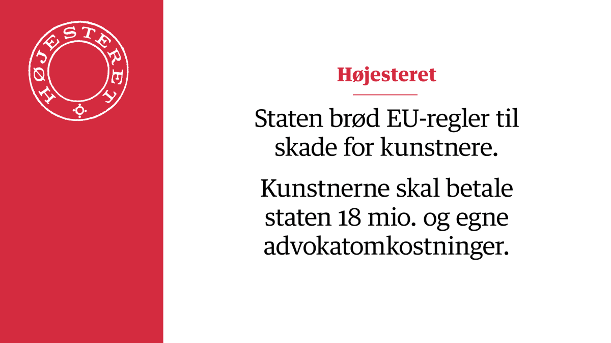 Da <a href="/UlovligLogning/">Foreningen imod Ulovlig Logning</a> tabte i Højesteret sagde en jurist til <a href="/gjerding/">Sebastian Gjerding</a>, at vi skulle have nedlagt påstand om godtgørelse. I dag viser Højesteret at det heller ikke virker. Danmark overtrådte EU-retten, men dem det gik ud over, skal betale 18 mio. til staten.#dkpol #ulovligLogning