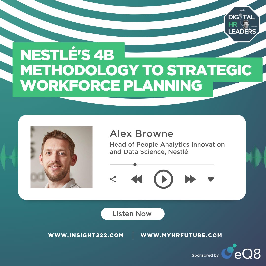 Our latest #DigitalHRLeaders #podcast features Alex Browne of @Nestle as he discusses their 4B Methodology to #strategic #workforceplanning. Listen to the full episode now! myhrfuture.com/digital-hr-lea… #SWP #HR #humanresources #peopledata #peopleanalytics