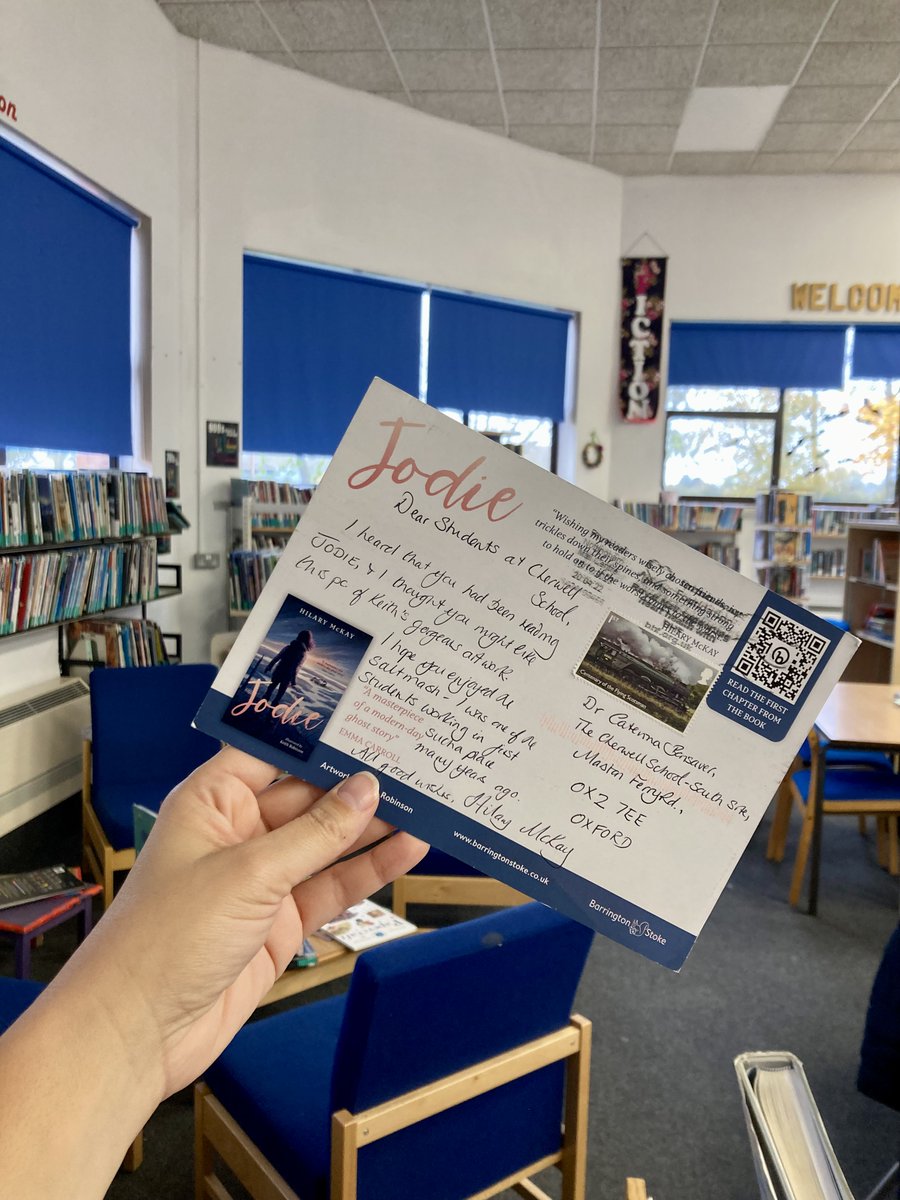 My students and I have just received this card by <a href="/hilary_mckay/">Hilary McKay</a> with <a href="/RobinsonKH/">Keith Robinson</a> 's artwork and I am over the moon. Thank you!!