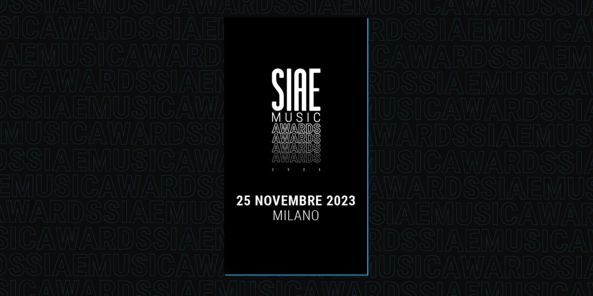 Ecco i #SIAEMusicAwards💥Sabato 25.11 al Superstudio di Milano una serata evento per premiare "i brani e gli autori più ascoltati, ballati, cantati, riprodotti, in una parola vissuti nel 2022", ha detto il Presidente Nastasi 
🎶
Categorie e nomination qui👉siae.it/it/notizie/sia…
