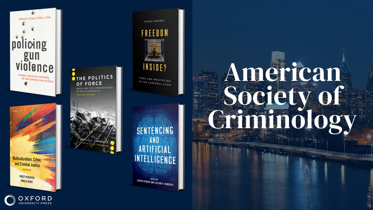 The theme for this year’s American Society of Criminology conference is 'Seeking Justice: Reconciling with our Past, Reimagining the Future'. Discover research that examines historical evidence and applies it to future solutions, in our booklist. 🔗bit.ly/3tGxqex