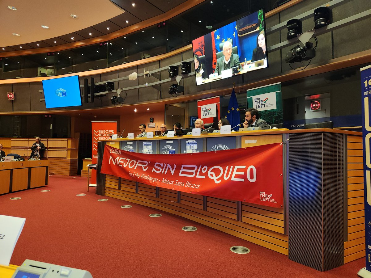 HomeroAcostaA's tweet photo. Participamos #AHORA en inicio de Tribunal Internacional sobre el bloqueo de #EEUU vs #Cuba.

Los fiscales presentan la acusación por las violaciones de la legalidad internacional y los efectos en la vida del pueblo cubano.

#MejorSinBloqueo 
#UnblockCuba 
#Unblockus https://t.co/hf7kgbdSp6