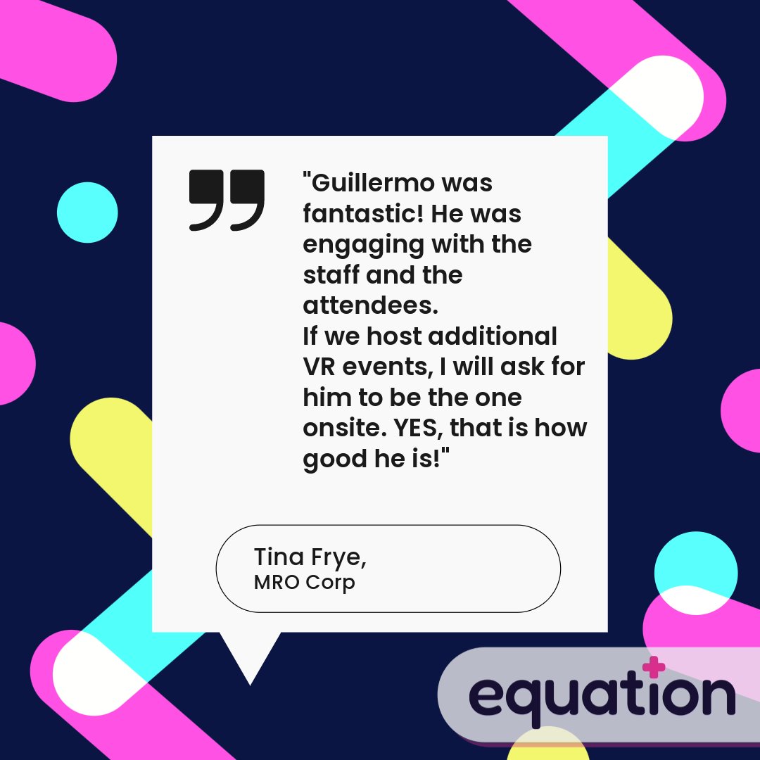 Equation_Events's tweet image. Much love and respect for Event Manager Guillermo for crushing it! MRO Corp used VR Home Run Derby to increase foot traffic to their trade show booth. It's interactive, eye-catching, and quick to play. Hit us up for details!

#tradeshowbooth #vrbaseball #eventprofs