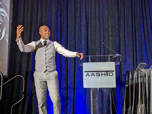 AASHTOsean's tweet photo. “It is our perceptions that guide our behavior. And perception does not equal reality. It is more important than reality because perception guides all our behaviors.” –Eric Bailey, president of Bailey Strategic Innovation Group, at #aashtoam 2023. #transportation @aashtospeaks https://t.co/OHdkeInYRI