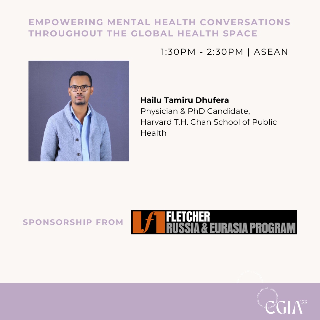 CgiaFletcher's tweet photo. Join CGIA for our Panel: Empowering Mental Health Conversations throughout the Global Health Space!

Learn more via our Instagram: https://t.co/uff52gAgM2

@thefletcherschool @tuftsuniversity #fletchercgia #thefletcherschool #cgia2023 #tuftsuniversity #powerpolicyprogress https://t.co/4Py14enbJV