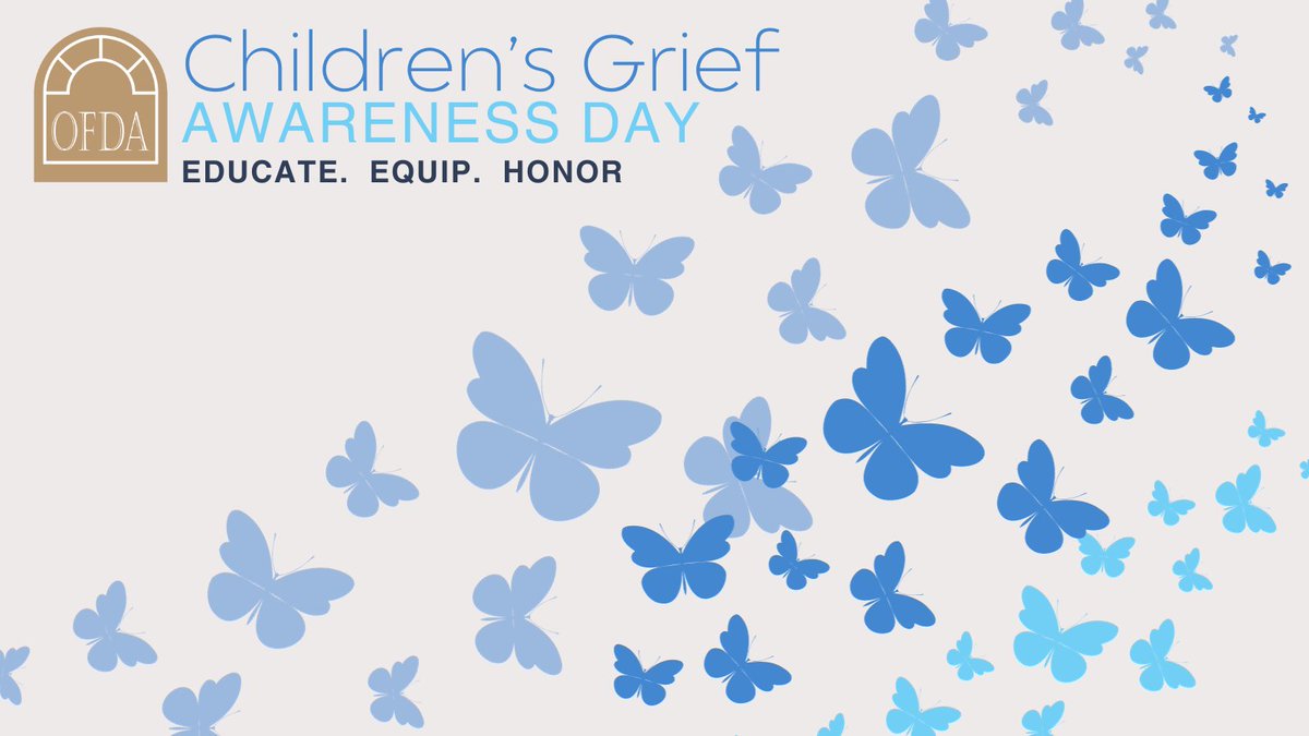 ofdaonline's tweet photo. 💙Children's Grief Awareness Day & Month
#OFDA wants to remind you about materials available to help you serve grieving children & families.
@fsf1945's Youth & Funeral webpage: A free e-book & videos you can share with families
@rememberingalife offers consumer-facing materials https://t.co/geqFrynNPX