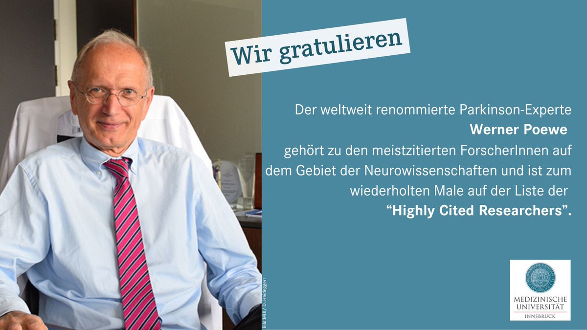 Wir sind stolz auf unsere 'Highly Cited Researchers' Cornelia Lass-Flörl, Herbert Tilg und Werner Poewe! Mehr über die renommierte @Clarivate-Analyse 2023: i-med.ac.at/mypoint/thema/… #science #microbiology #medicine #neurosciences #Innsbruck #University