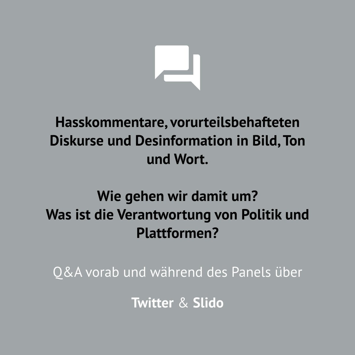 HIIG Berlin (@hiig_berlin) on Twitter photo Wie umgehen mit #HassImNetz, der im aktuellen “Krieg der Bilder” wieder die Kommentarspalten auf #Plattformen füllt? Am 22.11. geben euch <a href="/MCKettemann/">Matthias C.Kettemann</a>, Josephine Ballon (<a href="/HateAid/">HateAid</a>) und Nils Friedrichs (<a href="/SVR_Migration/">SVR Migration</a>) um 14 Uhr Orientierung.
Anmeldung: hiig.de/events/online-… Wie umgehen mit #HassImNetz, der im aktuellen “Krieg der Bilder” wieder die Kommentarspalten auf #Plattformen füllt? Am 22.11. geben euch <a href="/MCKettemann/">Matthias C.Kettemann</a>, Josephine Ballon (<a href="/HateAid/">HateAid</a>) und Nils Friedrichs (<a href="/SVR_Migration/">SVR Migration</a>) um 14 Uhr Orientierung.
Anmeldung: hiig.de/events/online-…