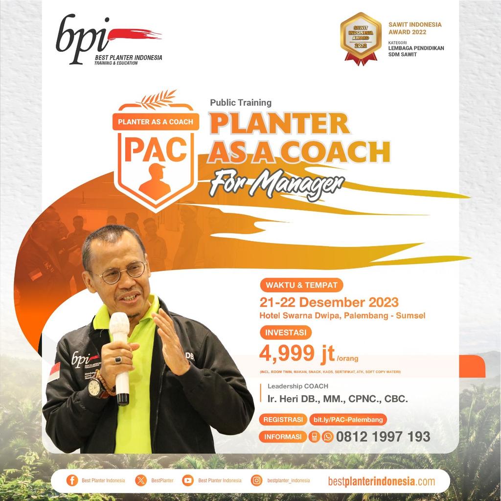 BestPlanter's tweet photo. Public Training Planter As A Coach for Manager - Palembang https://t.co/CqnfzcE6S7