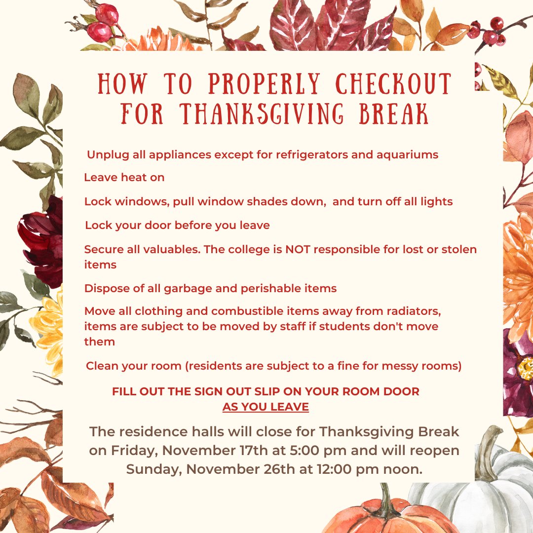 We hope everyone has a great Thanksgiving break! Here is how to properly checkout.