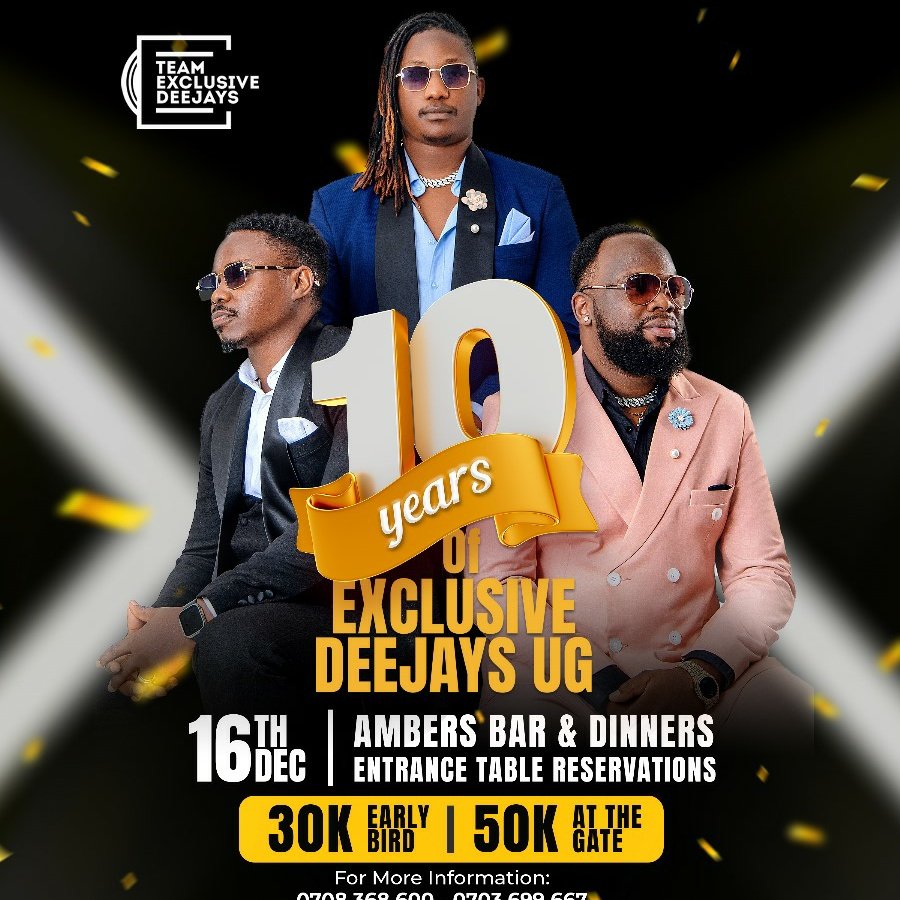 deejaysuganda1's tweet photo. @HEBobiwine Early bird promo is still on.. 30K
A table at 500K.
Secure your ticket now!!
#10YearsOfExclusiveDJs
#16thDec
Amberz Bar and Diners https://t.co/NwnPSCMHpZ