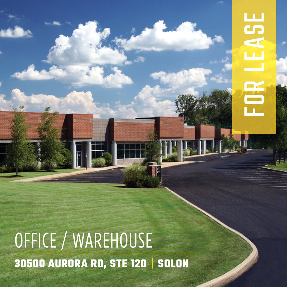RealEstateCPP's tweet image. FOR LEASE: Office/Warehouse in Solon, Ohio. 13,736 SF available with 1 dock and 3 drive-ins. Download a brochure: realestatecpp.com/30500-aurora/
#commercialrealestate #commercialrealestatebroker #commercialdevelopment #solon #warehouse #officespace #officespace #realestate