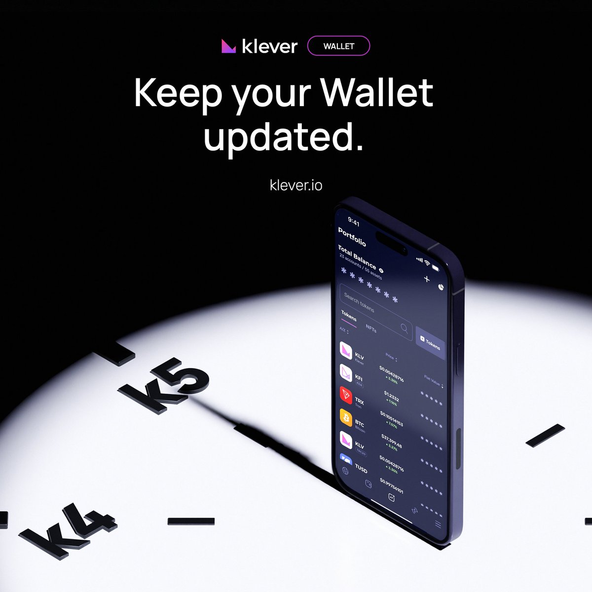 klever_io's tweet photo. 🔒 We're evolving for your security &amp; convenience. 

It's time to say goodbye to K4 &amp; hello to the advanced #KleverWallet K5 🚀

Read more in Klever News ⤵️
https://t.co/BzwzUo3vxR https://t.co/kuLqqwijzm