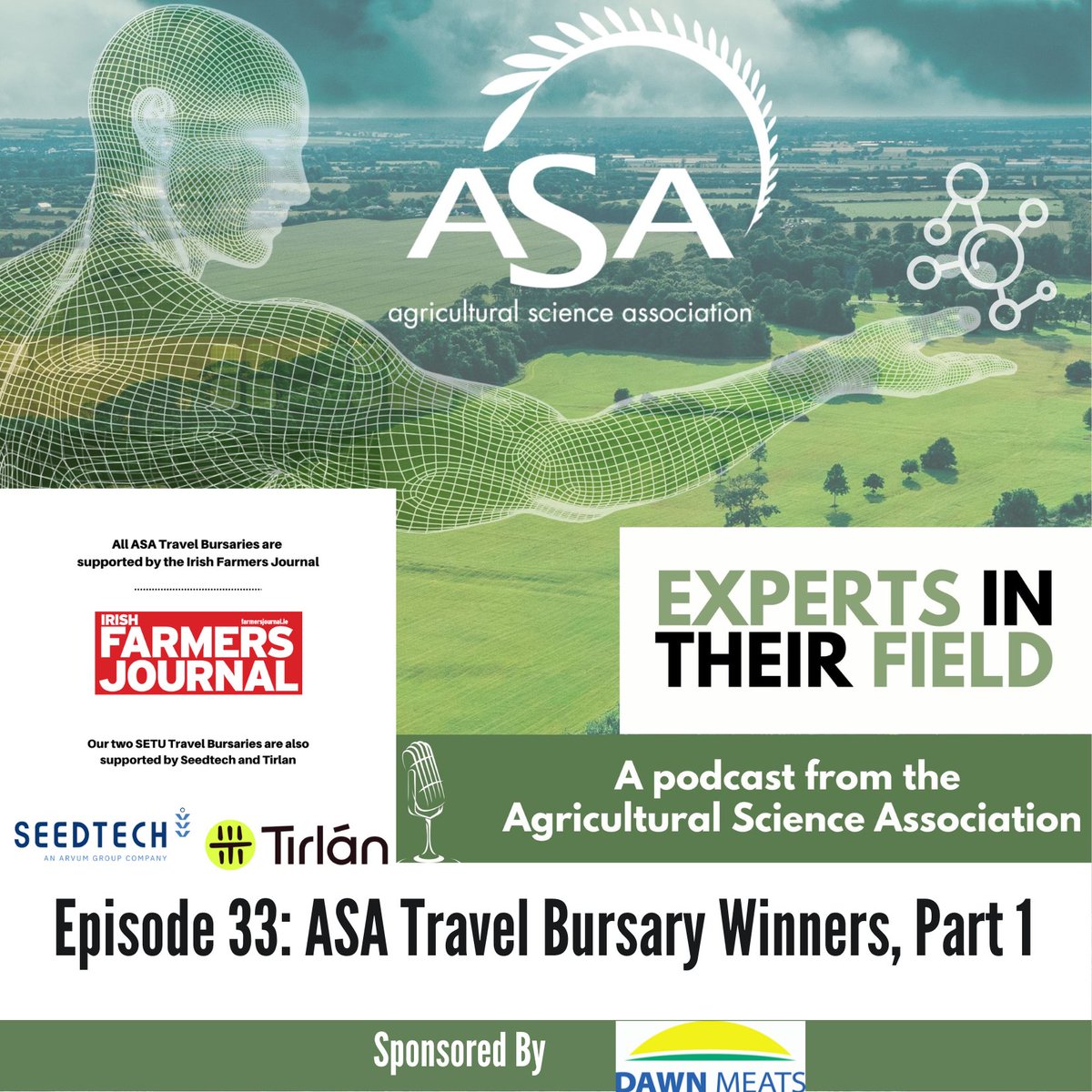 Have you listened to the first part of our ASA PWE Podcast? Here @UnaSinnott talks to the @SETUAgriculture and @dkitscience recipients of the 2022 ASA Bursary . Listen here - asaireland.ie/podcasts/ ✨Part Two is coming tomorrow✨