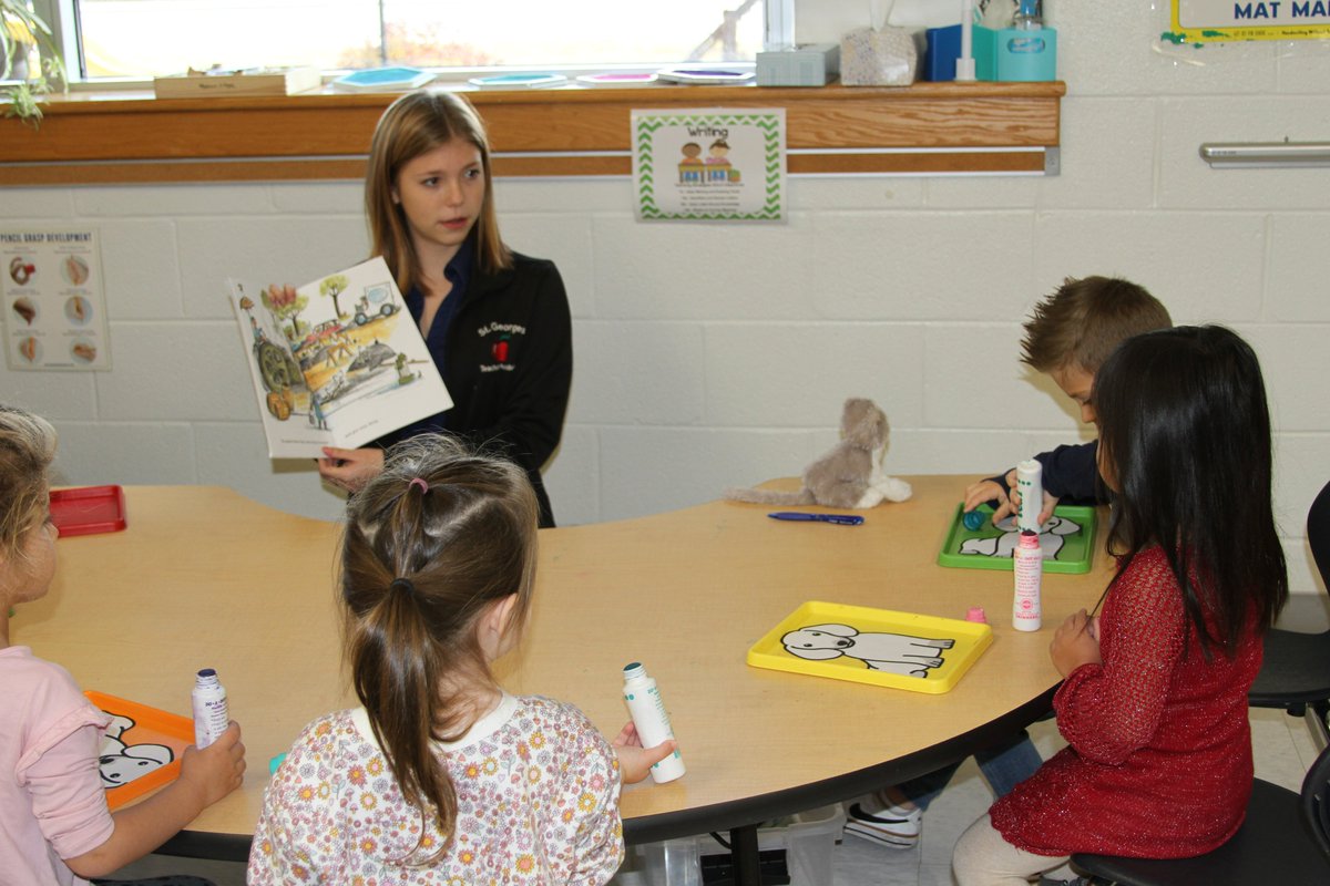 St_GeorgesTHS's tweet photo. #RealLifeRealLearning with our #CTE programs. Our #ECE Ss run a live preschool program. Incredible opportunity. @fhansonic @ChadHarrisonSG #NCCVTWorks https://t.co/3SGehAR1mm