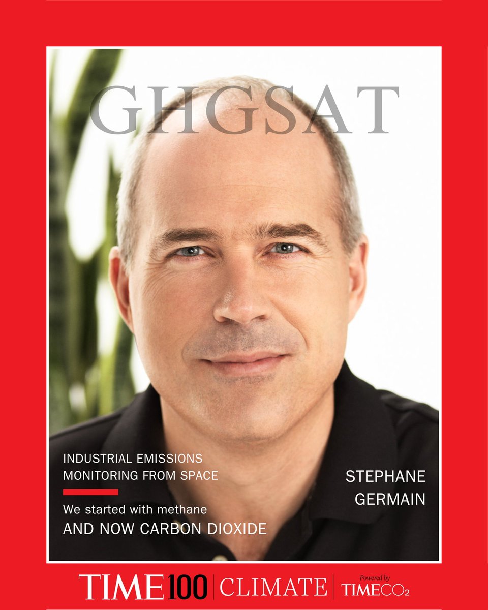 Congratulations to GHGSat Founder and CEO, Stephane Germain, who was just named to the 2023 #TIME100Climate Innovators list 🎉

Today, GHGSat is the global leader in greenhouse gas emissions intelligence through our one-of-a-kind constellation of high-resolution satellites 🛰️

🔗