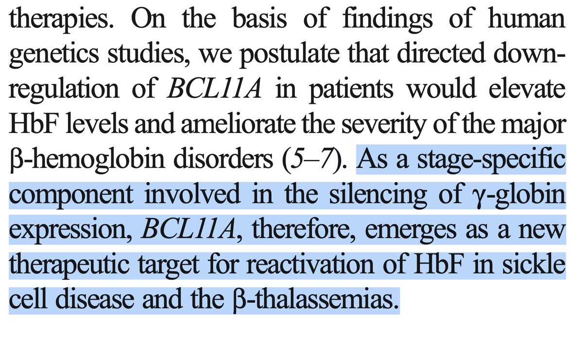 Remarkable to see that our discoveries over 15 years ago would enable such tremendous advances for sickle cell disease and thalassemia!!! Incredible to think that the final sentence of our 2008 paper would be prophetic (science.org/doi/10.1126/sc…)... statnews.com/2023/11/16/u-k…