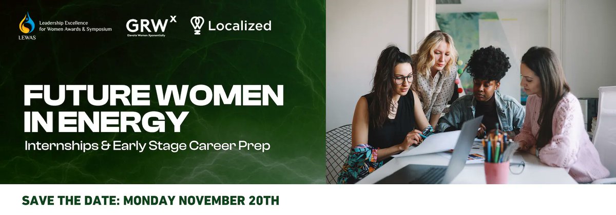 Nov 20, join the 'Future Women in Energy Summit -  Internships & Early Stage Career Prep', largest virtual summit for youth interested in learning about #jobs, industry insights  & trends from top experts in energy.
localized.world/conference/11/…
#womeninrenewables #womeninSTEM