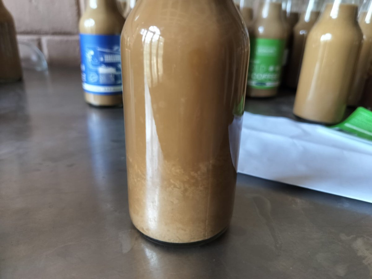It's been a hectic month for the entire production team due to consistency and stability issues of our cold coffee product. First hand images of our failed experimets. :) After 58 trials we have cracked the recipe.