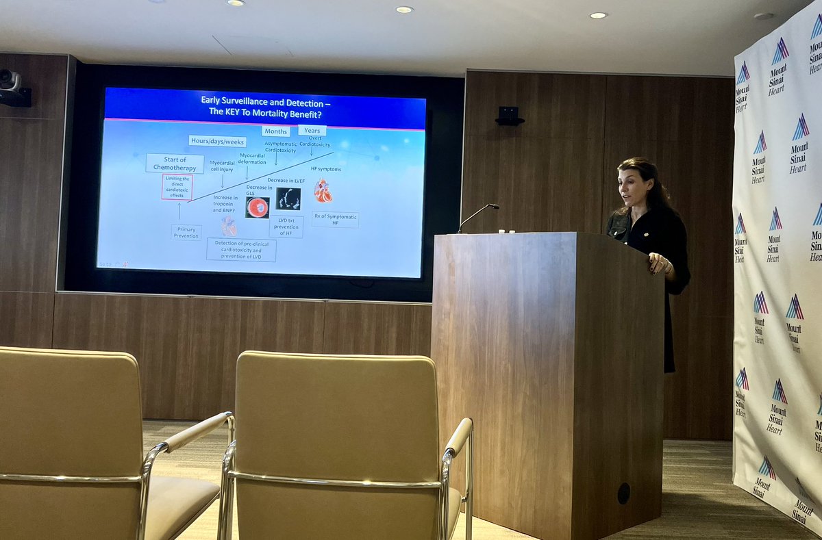 Thank you @MSMCardsFellows @MSMorningside @prabhjotkgrewal @AnkitaGore1 for the opportunity to present today at your #cardiologygrandrounds on #cardiooncology . Such an honor to present to my former program director and to a group of former mentees. #mentoring #womeninmedicine