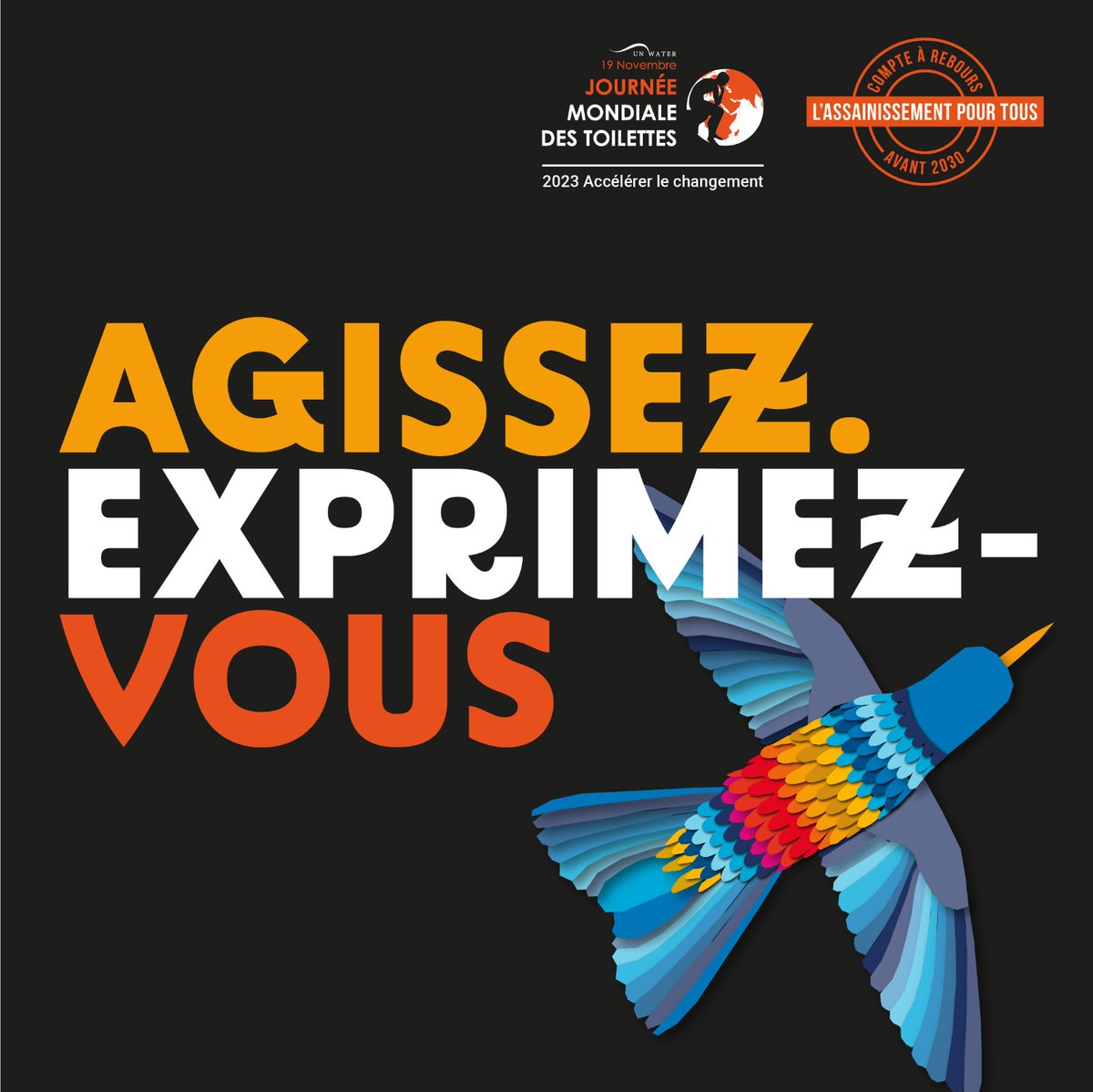 Agissez – faites votre possible pour aider à résoudre la crise de l’assainissement. Participer à une prochaine journée d'action serait une superbe idée !

#JournéeMondialeDesToilettes
